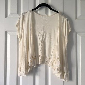Off White Short Sleeve Shrug